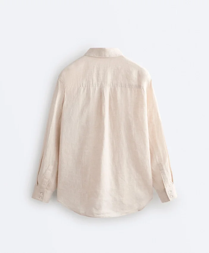 Camisas de corte descontraído em 100% linho Camisas de corte descontraído em 100% linho