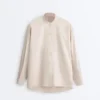 Camisas de gola alta 100% algodão Camisas de gola alta 100% algodão