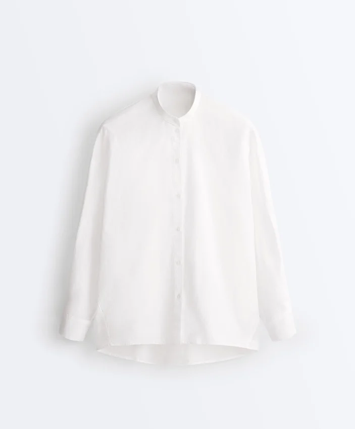 Camisas de gola alta 100% algodão Camisas de gola alta 100% algodão