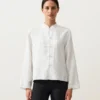Camisas de gola alta 100% linho