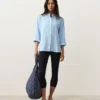 Camisas de gola alta 100% linho