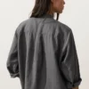 Camisas de gola alta 100% linho