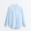 Camisas de gola alta 100% linho