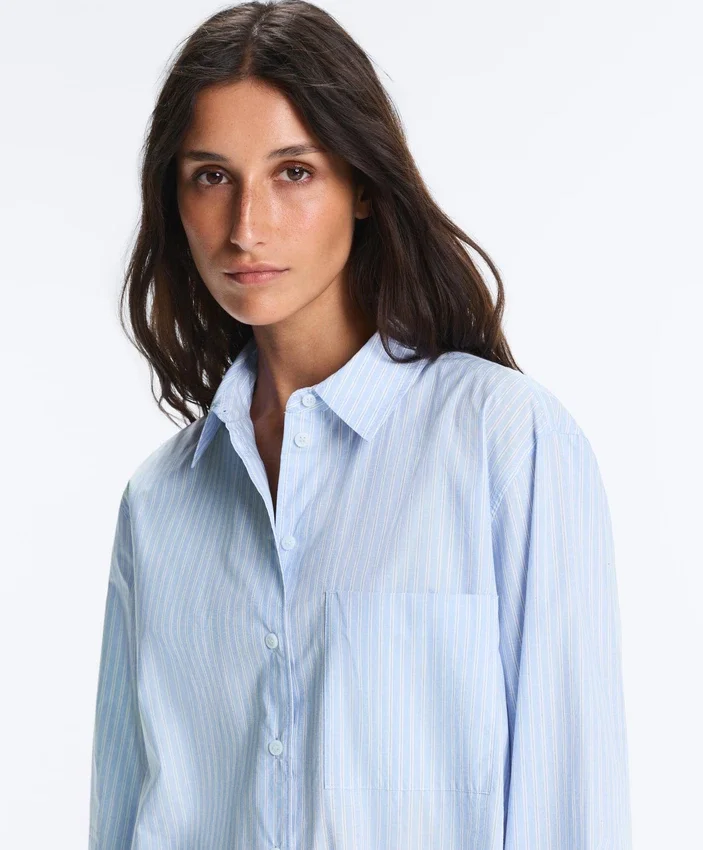 Camisas de manga comprida 100% algodão Camisas de manga comprida 100% algodão
