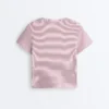 Camisas de manga curta com corte regular, em mistura de algodão e padrão às riscas Camisas de manga curta com corte regular, em mistura de algodão e padrão às riscas