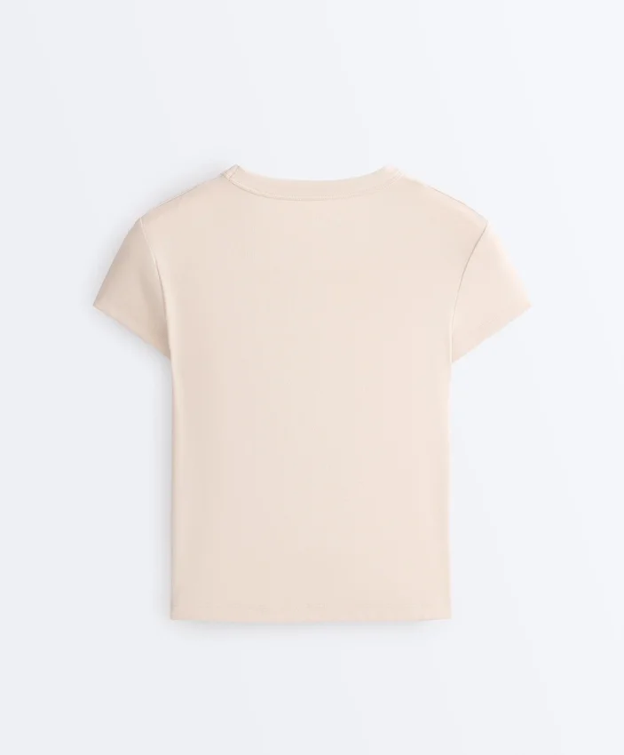 Camisas de manga curta de calções em malha canelada de modal Camisas de manga curta de calções em malha canelada de modal