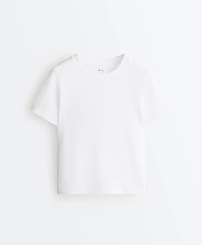 Camisas de manga curta em mistura de algodão, corte regular Camisas de manga curta em mistura de algodão, corte regular