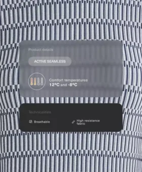 Camisas interiores térmicas sem costuras com padrão geométrico Camisas interiores térmicas sem costuras com padrão geométrico