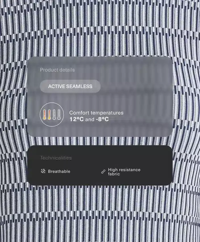 Camisas interiores térmicas sem costuras com padrão geométrico Camisas interiores térmicas sem costuras com padrão geométrico