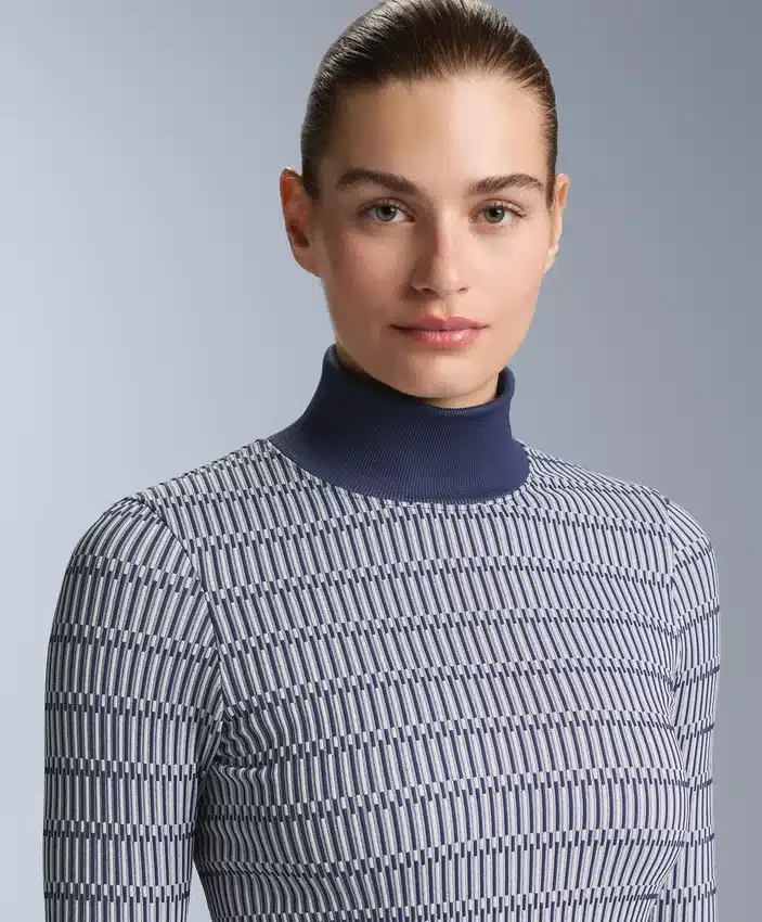 Camisas interiores térmicas sem costuras com padrão geométrico Camisas interiores térmicas sem costuras com padrão geométrico