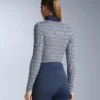 Camisas interiores térmicas sem costuras com padrão geométrico Camisas interiores térmicas sem costuras com padrão geométrico