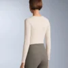 Camisas interiores térmicas sem costuras em jacquard Camisas interiores térmicas sem costuras em jacquard