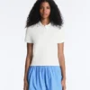 Camisas polo de algodão piqué de corte justo