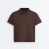 Camisas polo de algodão piqué de corte justo Camisas polo de algodão piqué de corte justo