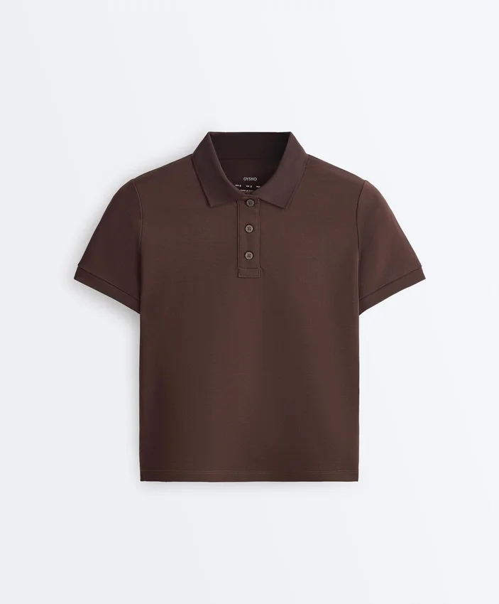 Camisas polo de algodão piqué de corte justo Camisas polo de algodão piqué de corte justo