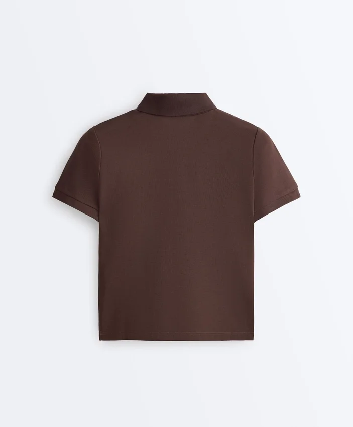 Camisas polo de algodão piqué de corte justo Camisas polo de algodão piqué de corte justo