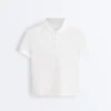 Camisas polo de algodão piqué de corte justo