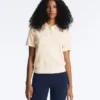 Camisas polo de malha com aberturas e manga curta