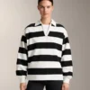 Camisas polo em piqué de algodão às riscas Camisas polo em piqué de algodão às riscas