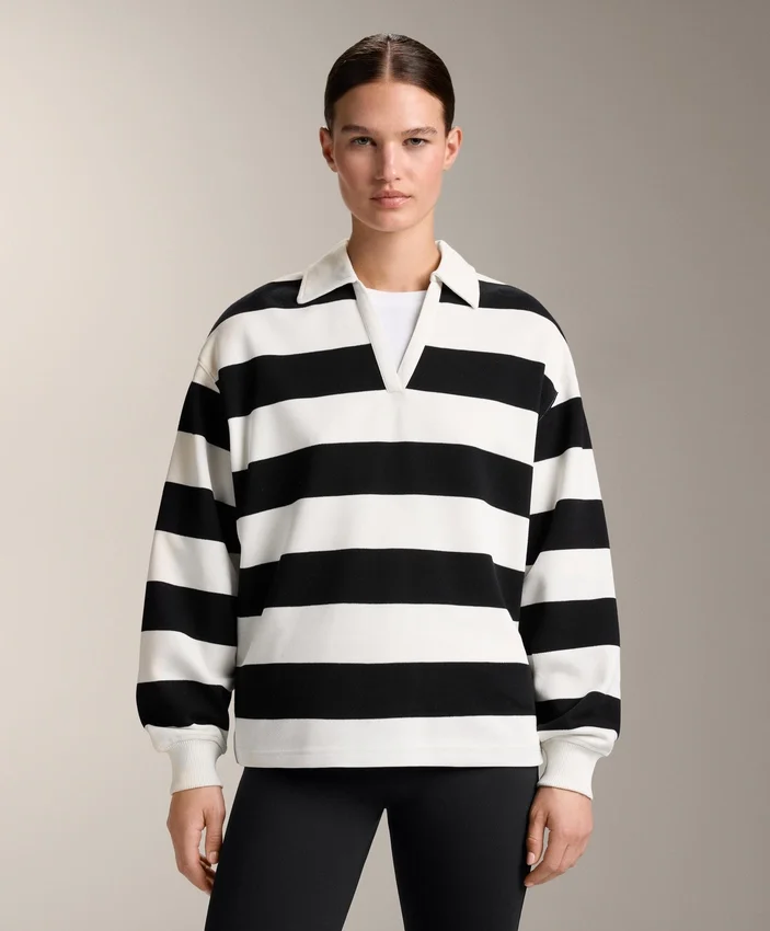 Camisas polo em piqué de algodão às riscas Camisas polo em piqué de algodão às riscas