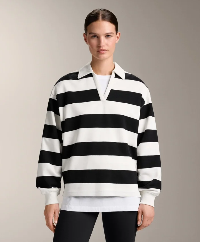 Camisas polo em piqué de algodão às riscas Camisas polo em piqué de algodão às riscas