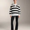 Camisas polo em piqué de algodão às riscas Camisas polo em piqué de algodão às riscas