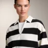 Camisas polo em piqué de algodão às riscas Camisas polo em piqué de algodão às riscas