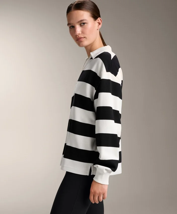 Camisas polo em piqué de algodão às riscas Camisas polo em piqué de algodão às riscas
