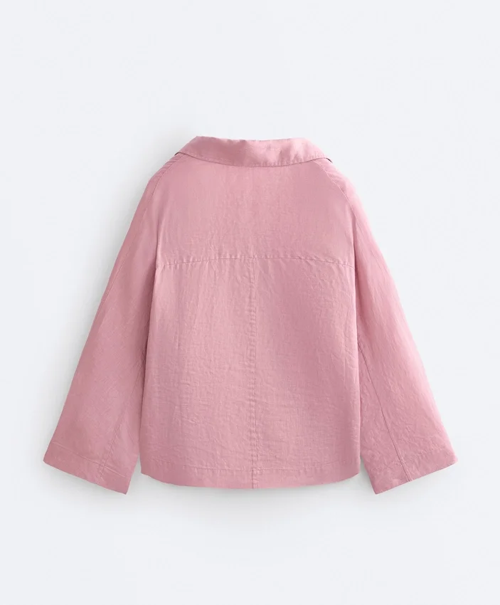 Camisas polo oversize de manga comprida 100% linho Camisas polo oversize de manga comprida 100% linho