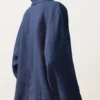 Camisas polo oversize de manga comprida 100% linho