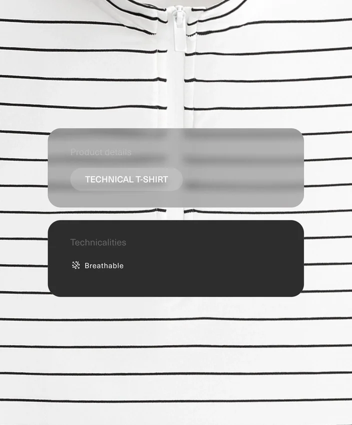 Camisas sem mangas com meio fecho e riscas Camisas sem mangas com meio fecho e riscas