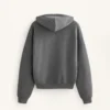 Camisola com capuz de corte largo em modal escovado mesclado Camisola com capuz de corte largo em modal escovado mesclado
