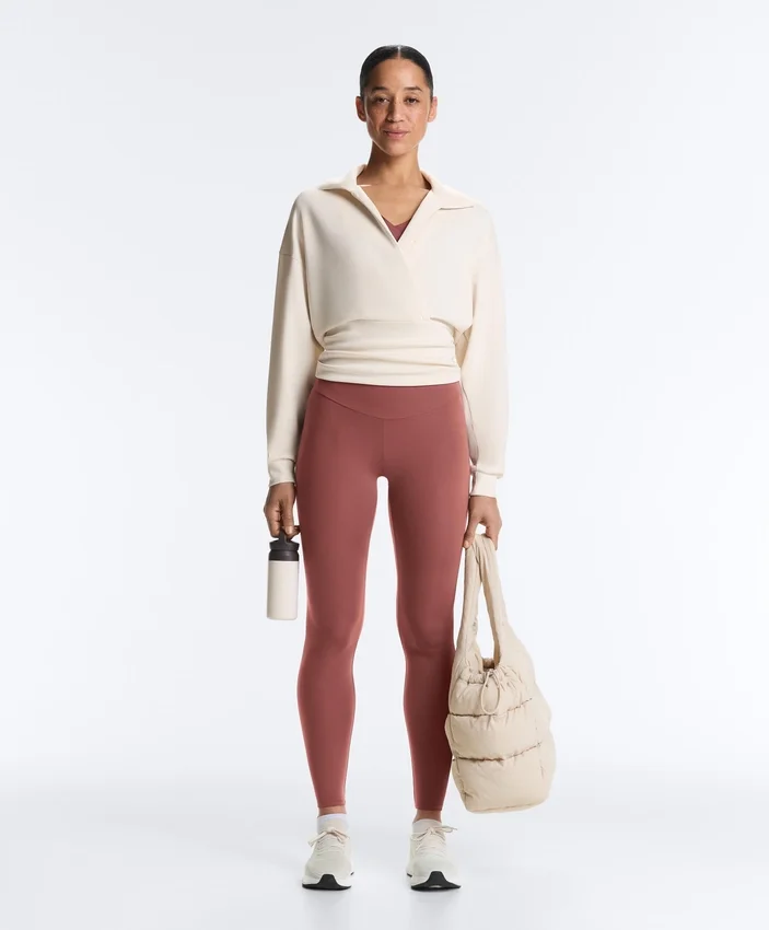 Camisola com gola polo cruzada em modal Soft Touch Camisola com gola polo cruzada em modal Soft Touch