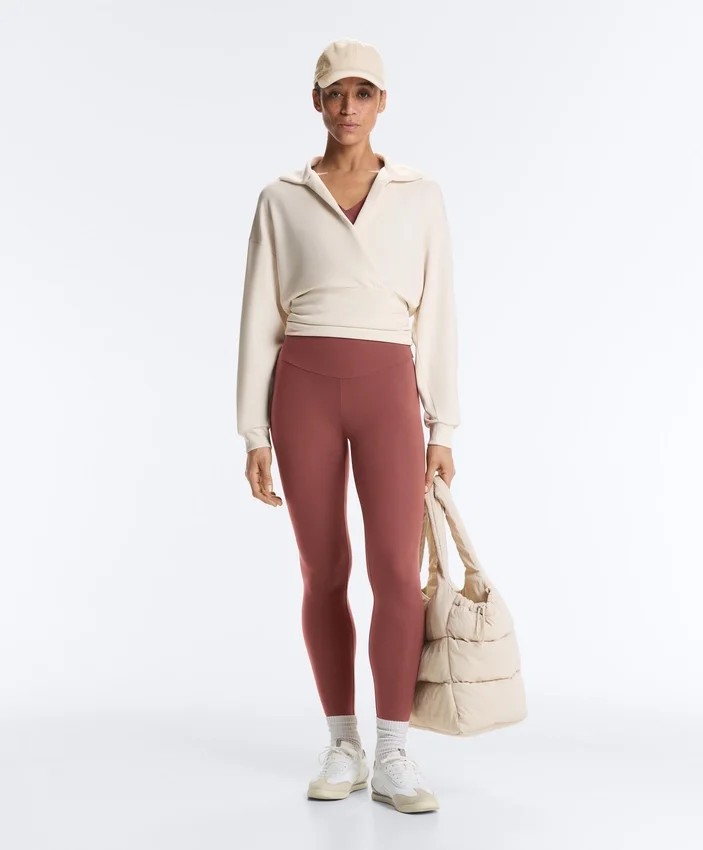 Camisola com gola polo cruzada em modal Soft Touch Camisola com gola polo cruzada em modal Soft Touch