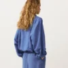 Camisola com meio fecho e bolso frontal, mistura de lyocell e 24% de linho Camisola com meio fecho e bolso frontal, mistura de lyocell e 24% de linho