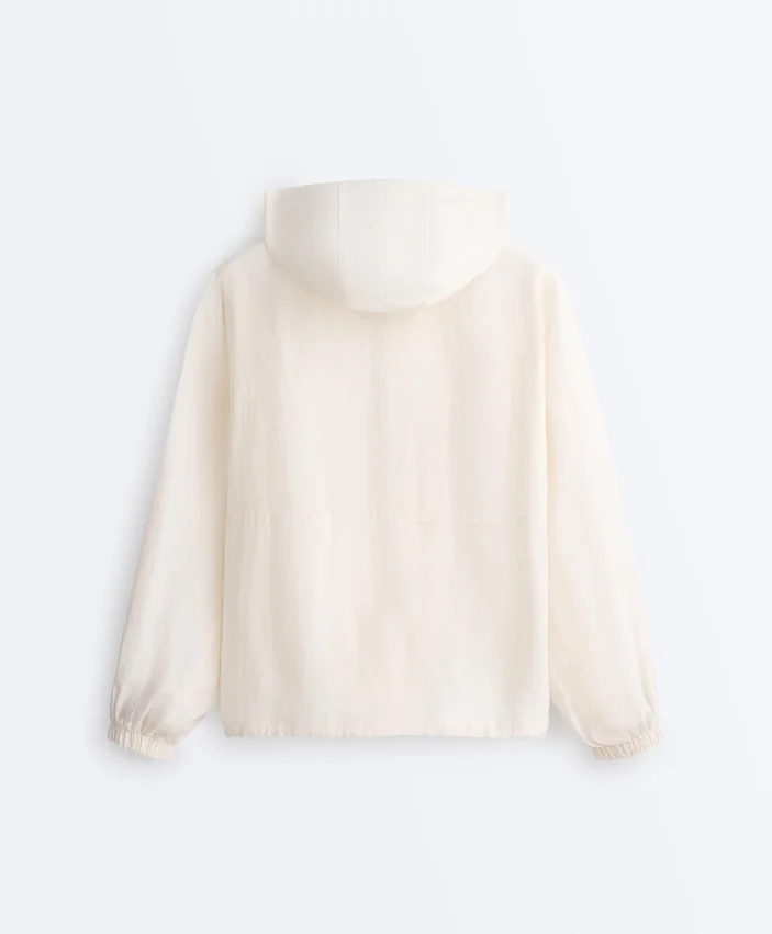 Camisola com meio fecho e bolso frontal, mistura de lyocell e 24% de linho Camisola com meio fecho e bolso frontal, mistura de lyocell e 24% de linho