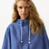 Camisola com meio fecho e bolso frontal, mistura de lyocell e 24% de linho Camisola com meio fecho e bolso frontal, mistura de lyocell e 24% de linho