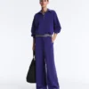 Camisola com meio fecho e modal escovado Camisola com meio fecho e modal escovado