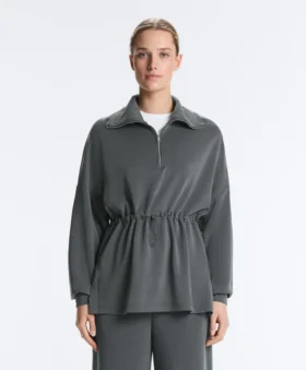 Camisola com meio fecho e modal Soft Touch Camisola com meio fecho e modal Soft Touch