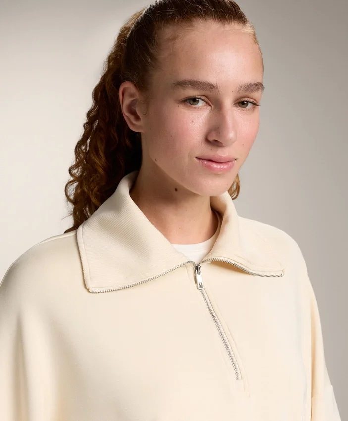 Camisola com meio fecho e modal Soft Touch Camisola com meio fecho e modal Soft Touch