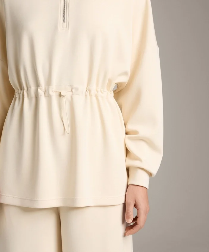 Camisola com meio fecho e modal Soft Touch Camisola com meio fecho e modal Soft Touch