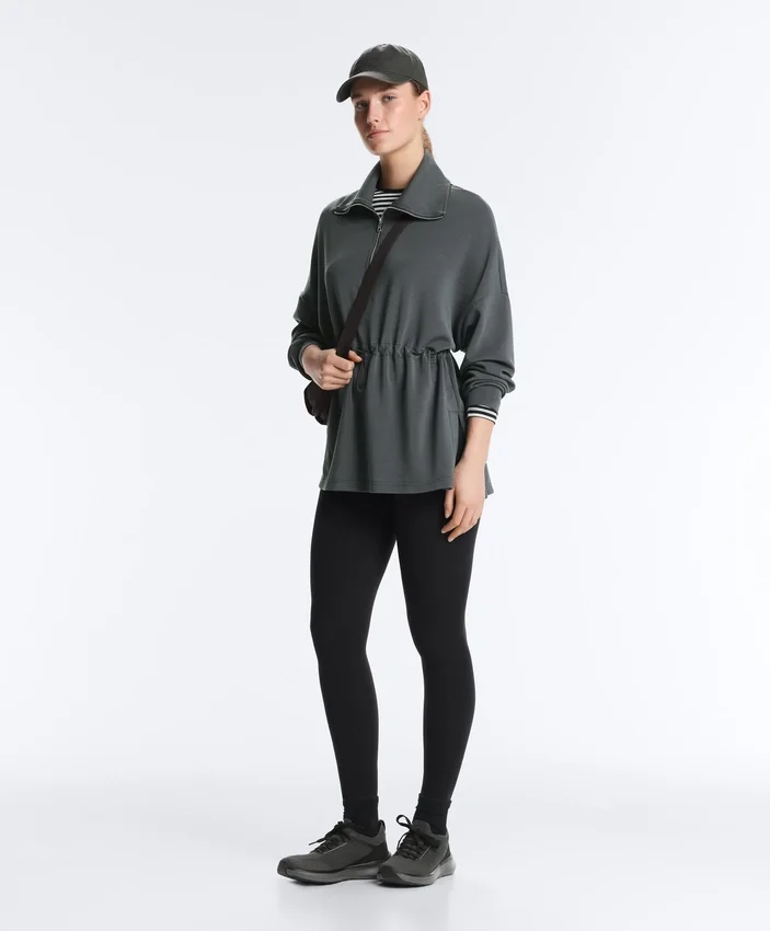 Camisola com meio fecho e modal Soft Touch Camisola com meio fecho e modal Soft Touch