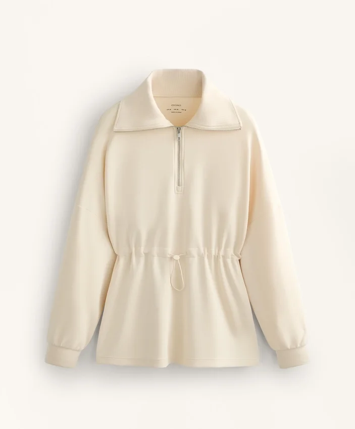 Camisola com meio fecho e modal Soft Touch Camisola com meio fecho e modal Soft Touch