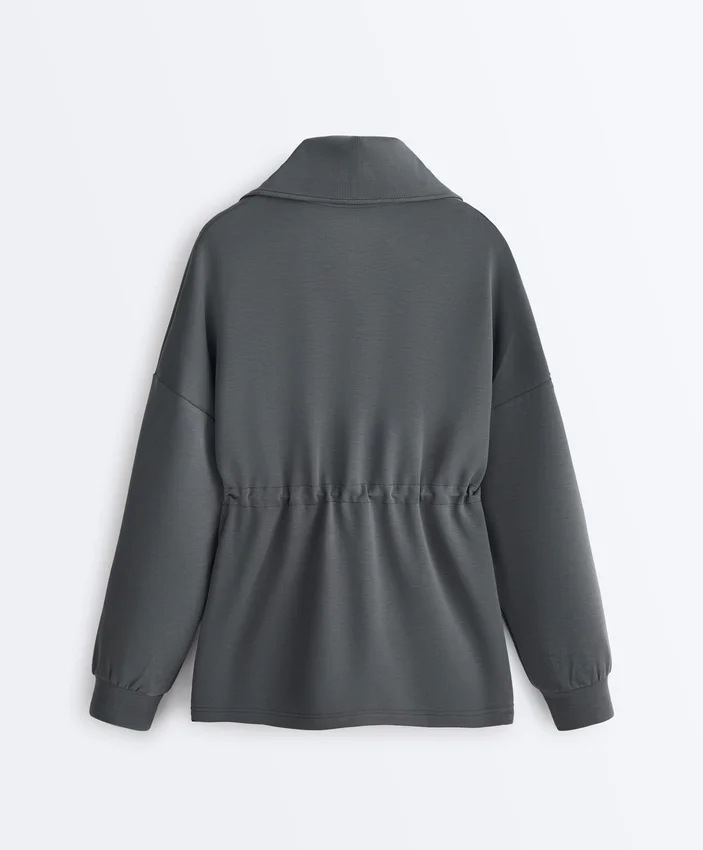 Camisola com meio fecho e modal Soft Touch Camisola com meio fecho e modal Soft Touch