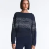 Camisola com riscas marinhas e toque Soft Touch em modal Camisola com riscas marinhas e toque Soft Touch em modal