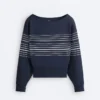 Camisola com riscas marinhas e toque Soft Touch em modal Camisola com riscas marinhas e toque Soft Touch em modal