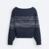 Camisola com riscas marinhas e toque Soft Touch em modal Camisola com riscas marinhas e toque Soft Touch em modal