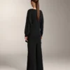 Camisola comprida em modal Soft Touch com detalhe de nó Camisola comprida em modal Soft Touch com detalhe de nó