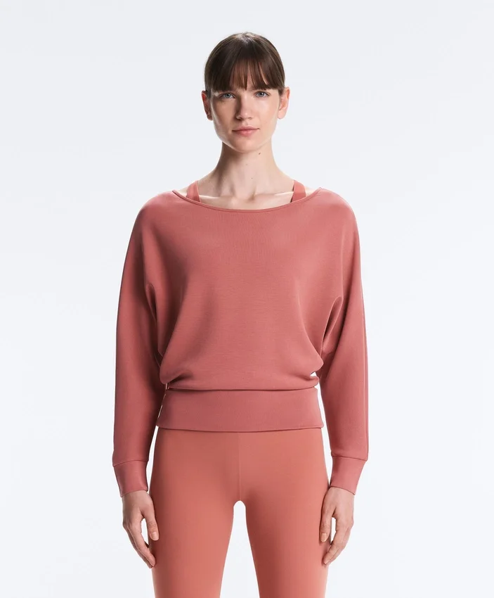 Camisola de gola barco em modal Soft Touch de toque suave Camisola de gola barco em modal Soft Touch de toque suave
