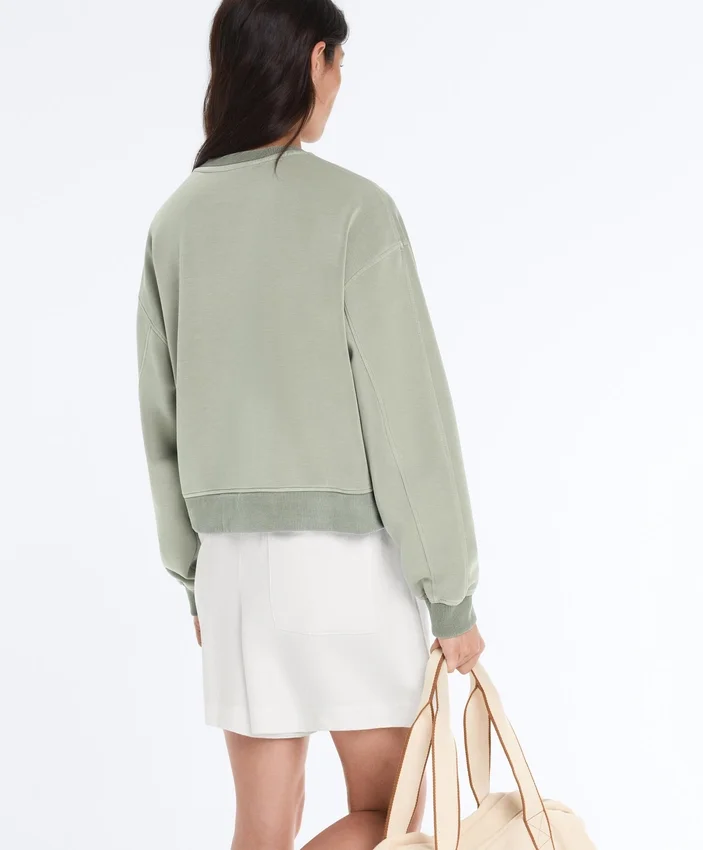 Camisola de gola redonda com Soft Touch e modal Camisola de gola redonda com Soft Touch e modal